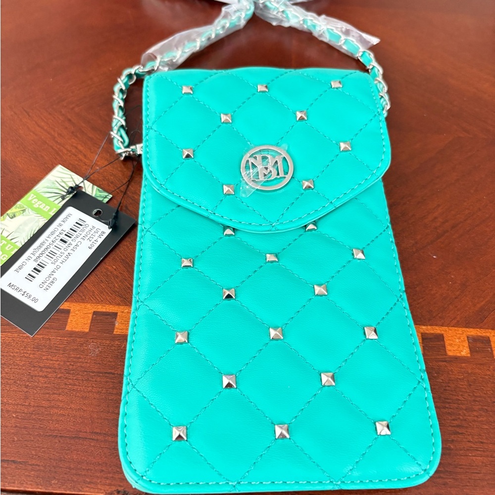 Elegant Turquoise Crossbody Phone Bag